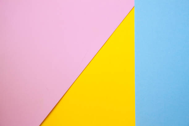 istock Pink, blue and yellow pastel background with blank space for your design 1299084209