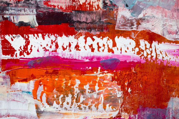 istock Painting Artistic bright color oil paint texture abstract artwork. Modern futuristic pattern for grunge wallpaper, interior, album, flyer cover, poster, booklet background. Creative graphic design 1299085469