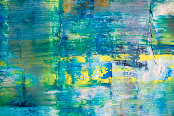 istock Painting Artistic bright color oil paint texture abstract artwork. Modern futuristic pattern for grunge wallpaper, interior, album, flyer cover, poster, booklet background. Creative graphic design 1299086774