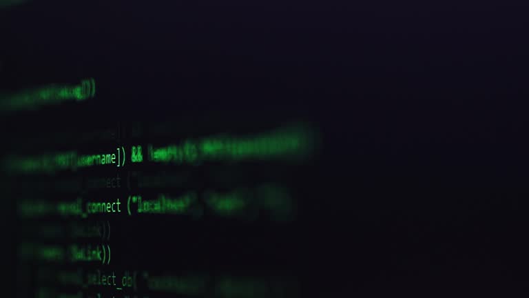 70+ Programming Code On Black Screen Green Text Stock Videos and ...