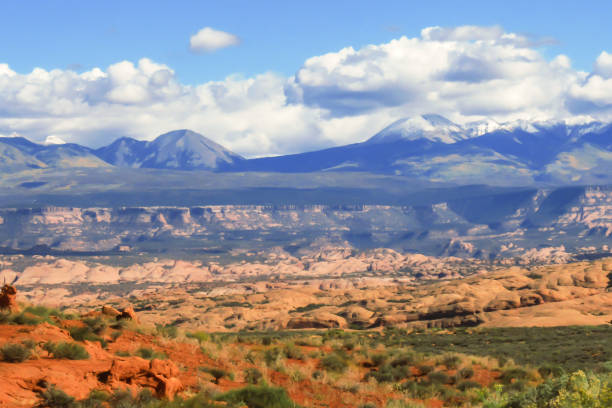 Contrasts between La Sal and Arches National Park