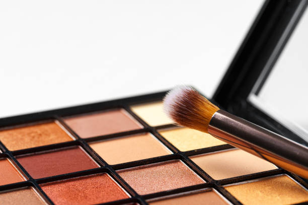 istock Make-up palette and brushes. Professional eyeshadow palette. 1299101874