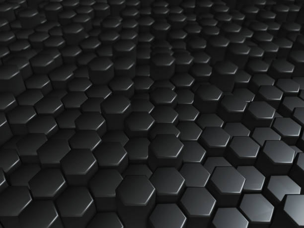 istock 3D modern tech background of black extruding hexagons 1299103528