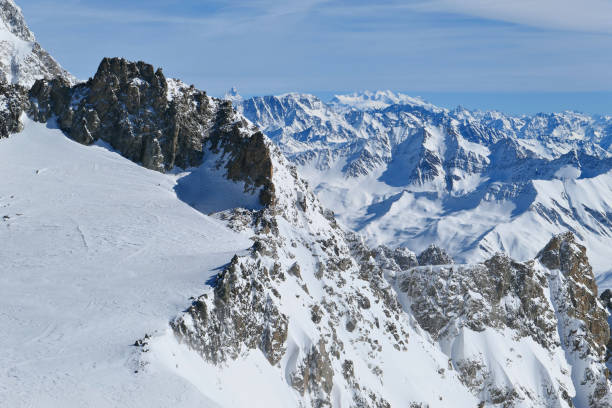 istock Winter panorama of Alps from Punta Helbronner in Italy. 1299104903