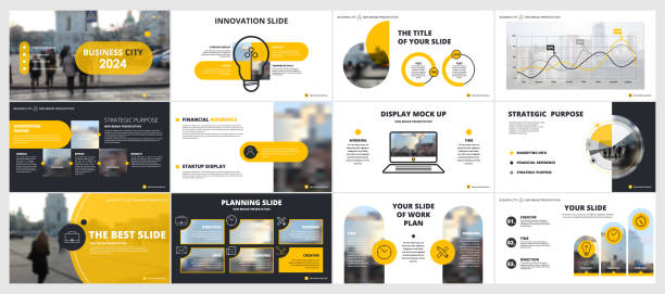 abstrakcyjny biały, żółty, slajdy. projekt okładki broszury. fantazyjne ramki baneru informacyjnego. kreatywny zestaw elementów infograficznych. miejskich. zestaw modeli arkusza tytułów. nowoczesny wektor. szablony prezentacji, korporacyjne. - merchandise new development research stock illustrations