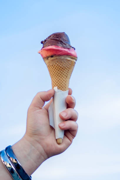 istock ice cream cone, fresh for your hot summer, with many delicious flavors, 1299108239