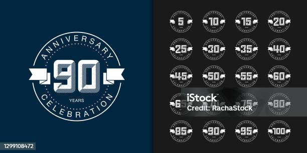 Premium Anniversary Celebration Design Stock Illustration - Download Image Now - Anniversary, Logo, Number 100