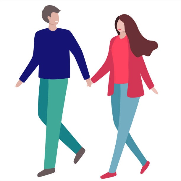 458 Cartoon Of 2 People Holding Hands Stock Photos, Pictures & Royalty-Free  Images - iStock