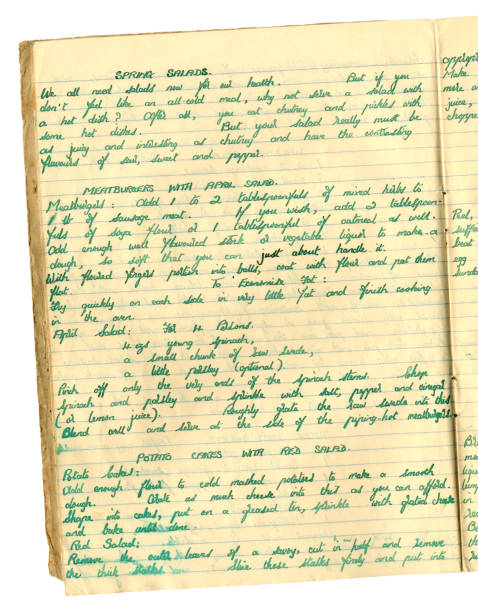 istock Handwritten recipes for salad dishes 1299114884