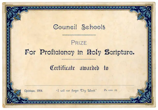 Photo of School scripture prize, 1904