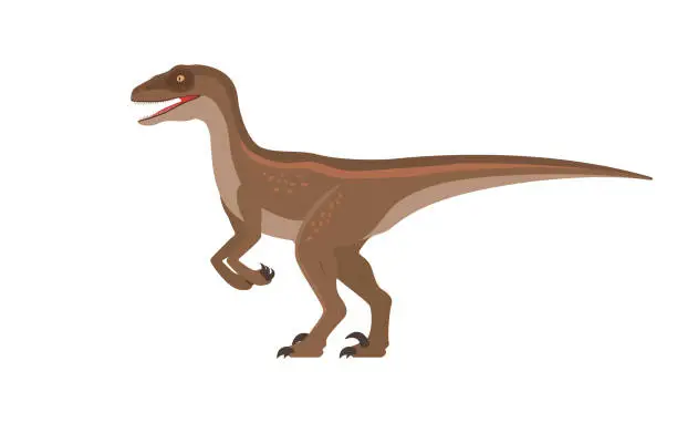 Vector illustration of Vector velociraptor dinosaur