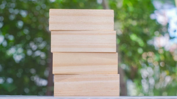 istock no text on wooden block with natural backgrounds. 1299116252