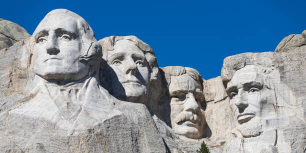 Mount Rushmore National Memorial Keystone, SD  USA - October 6, 2020: Mount Rushmore National Memorial, a true national treasure.  Symbolizing the ideals of freedom, carved into the granite face of Mount Rushmore in the Black Hills. keystone south dakota photos stock pictures, royalty-free photos & images