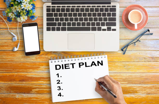 istock Flat lay, DIET PLAN healthy eating, dieting, slimming and weigh loss concept 1299119451