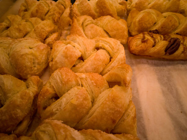 istock Flour product is a very tasty pigtail with apples 1299119698