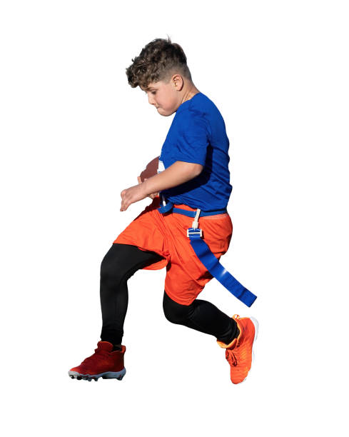 istock Young Athletic Boy Playing Flag Football 1299123674