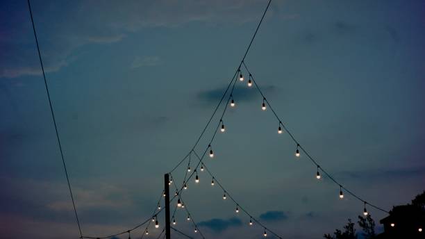 istock Cafe Lamp in Nigt 1299124235