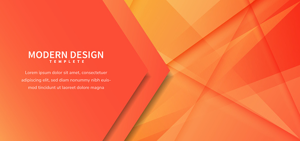 Template vector. Abstract orange diagonal background for business, banner, for announcement. Vector illustration