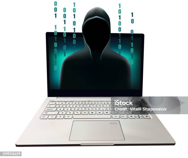 Hacking Code Realistic Realistic Hacker In The Laptop Hacking Someone Elses Data Realistic 3d ...