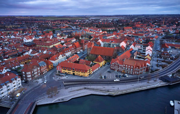 istock Small town at sea in Denmark 1299126648