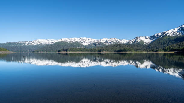 istock Sierra Nevada from Conguillio lake in Conguillio National Park 1299128089