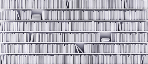 istock White bookshelves in the library with white books 3d render 1299131111
