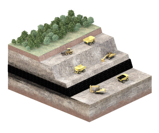 istock part of ground cut of coal mining equipment 1299132894