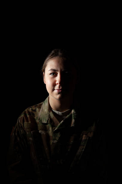 istock Dramatic Portrait of a Female Soldier 1299136924