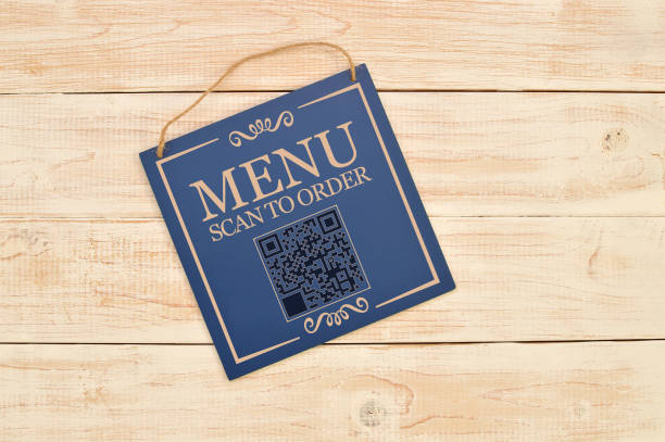 Menu QR Code stock photo