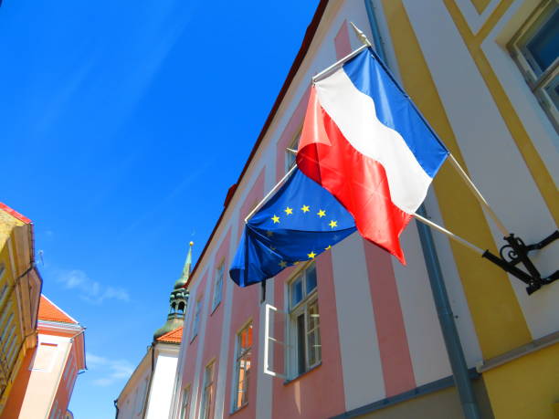 istock Brightly Colored Buildings in Estonia 1299145097