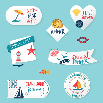 istock Beach Banners Stickers 1299146277