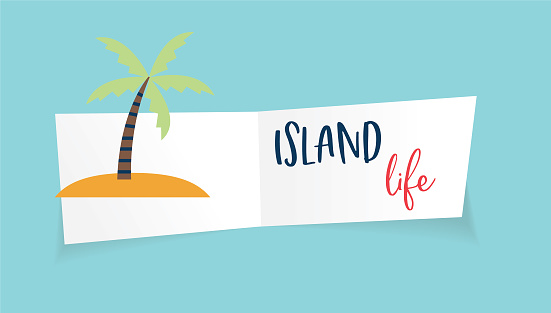 Beach nautical themed banners and stickers with drop shadows