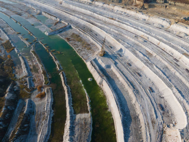 istock Opencast mining quarry - Aerial view. Industrial Extraction of l 1299151731