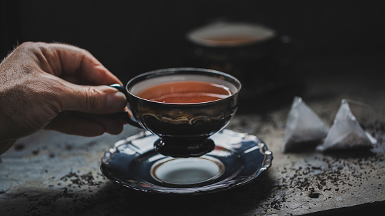 Tea as most common hot drink for enjoying. Preparation and enjoying hot tea