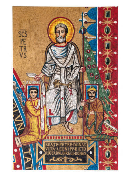 istock Saint Peter offering Charles the Great the flag of Rome 1299157634