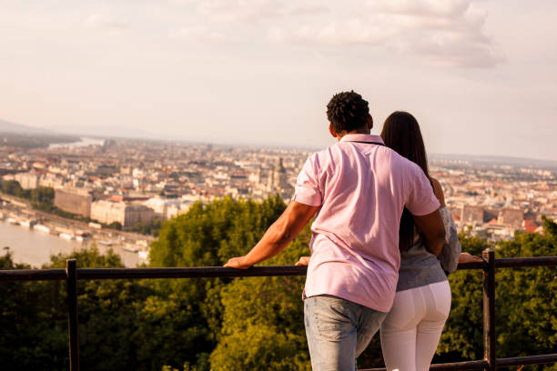 istock Standing at the viewpoint and gazing at cityscape 1299161257