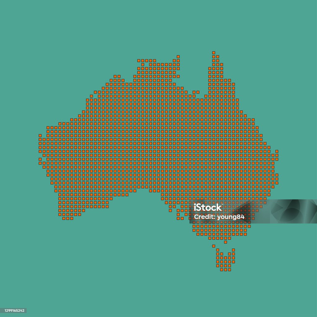 Abstract Aussie Map Map Of Australia Stock Illustration - Download Image Now - Abstract ...