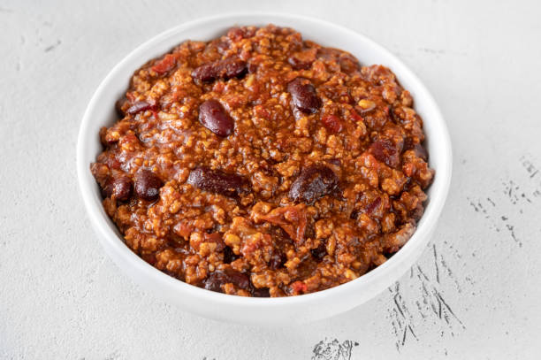 istock Bowl of chili con carne 1299166180