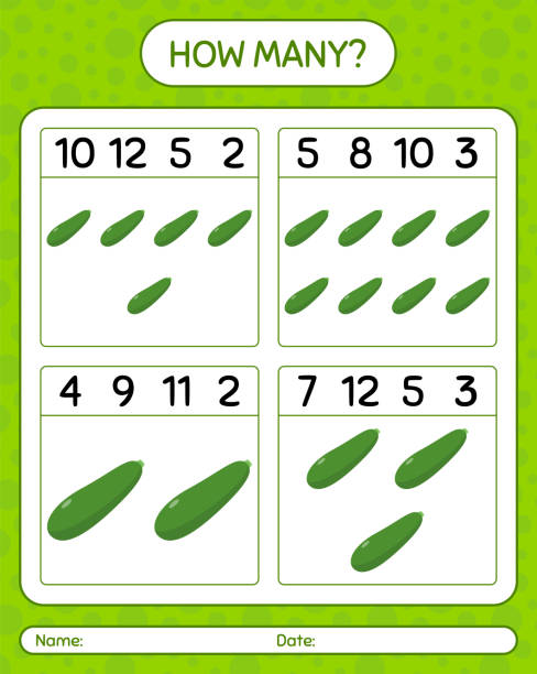 istock How many counting game with zucchini. worksheet for preschool kids, kids activity sheet, printable worksheet 1299176376