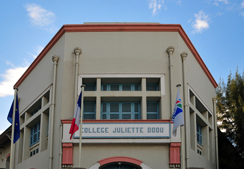 Saint-Denis, Reunion island: Juliette Dodu Middle School, Rue Juliette Dodu - College Juliette Dodu, Saint-Denis de la Reunion, Ile de la Reunion.