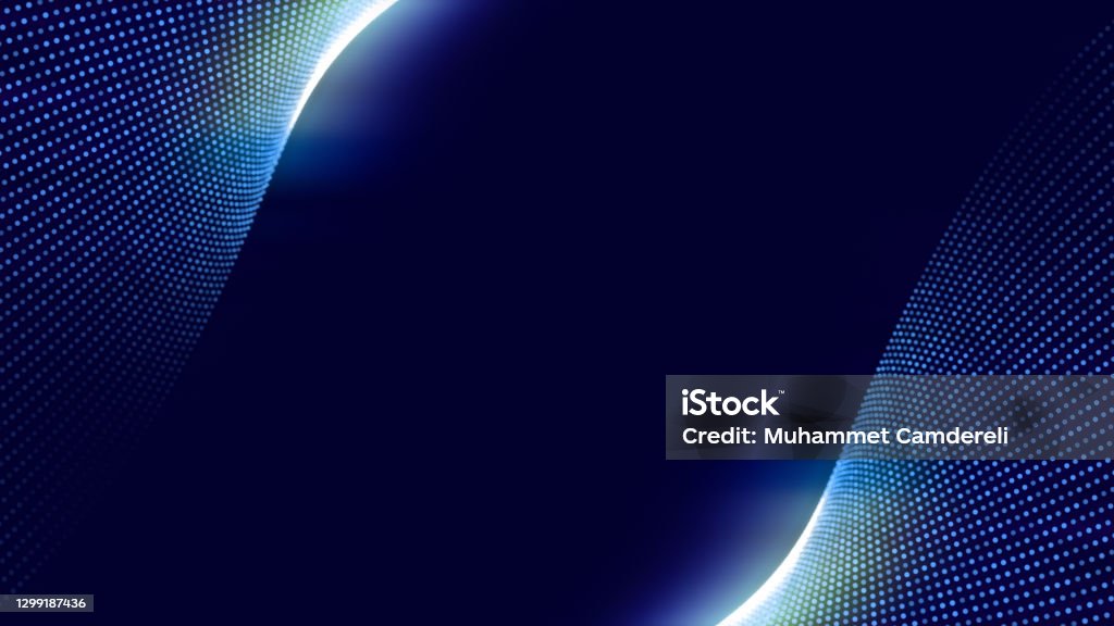 4K Abstract technology dotted digital wave background waving abstract background Abstract Backgrounds Stock Photo