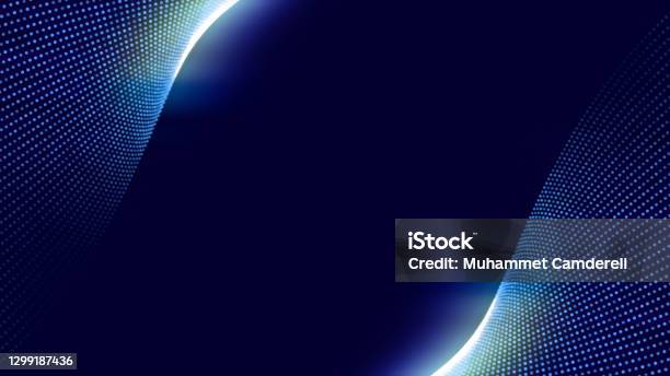 4k Abstract Technology Dotted Digital Wave Background Stock Photo - Download Image Now