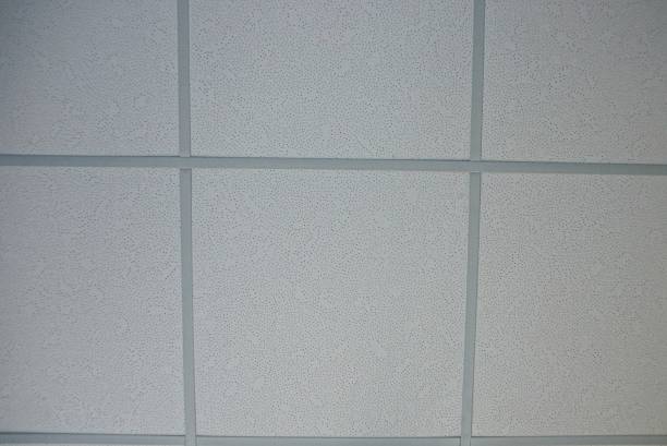 istock gray white texture of plasterboard and metal stripes in a stretch ceiling 1299188175