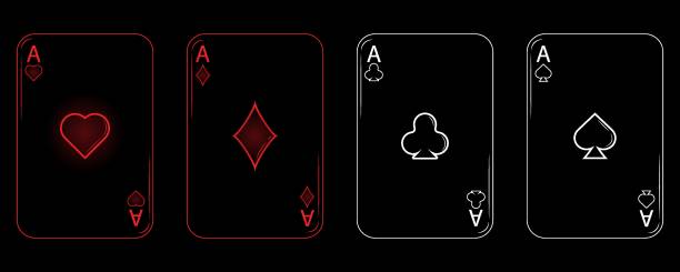 istock set of four play cards in black design 1299189425