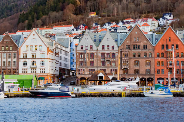 istock view of bryggen in bergen, norway 1299190364