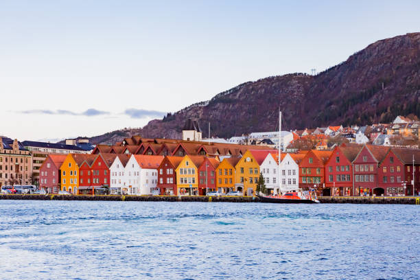 istock view of bryggen in bergen, norway 1299190368