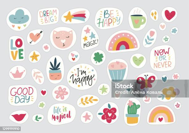Cute Stickers Stock Illustrations – 70,641 Cute Stickers Stock  Illustrations, Vectors & Clipart - Dreamstime