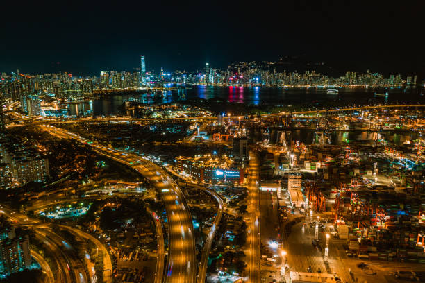 istock Container Port in Hong Kong 1299208896