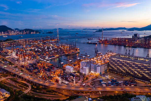 istock Container Port in Hong Kong 1299208976