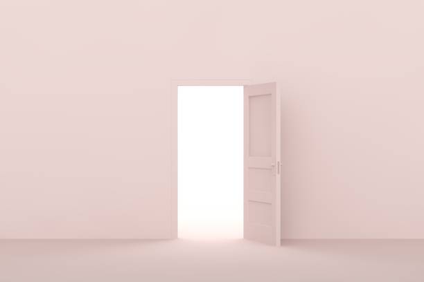 Open Doors, Decisions, Choices, Minimal Design Open Doors, Decisions, Choices, Minimal Design doorway stock pictures, royalty-free photos & images